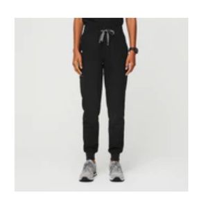 Women’s black Zamora high waisted joggers + super soft short sleeve underscrub